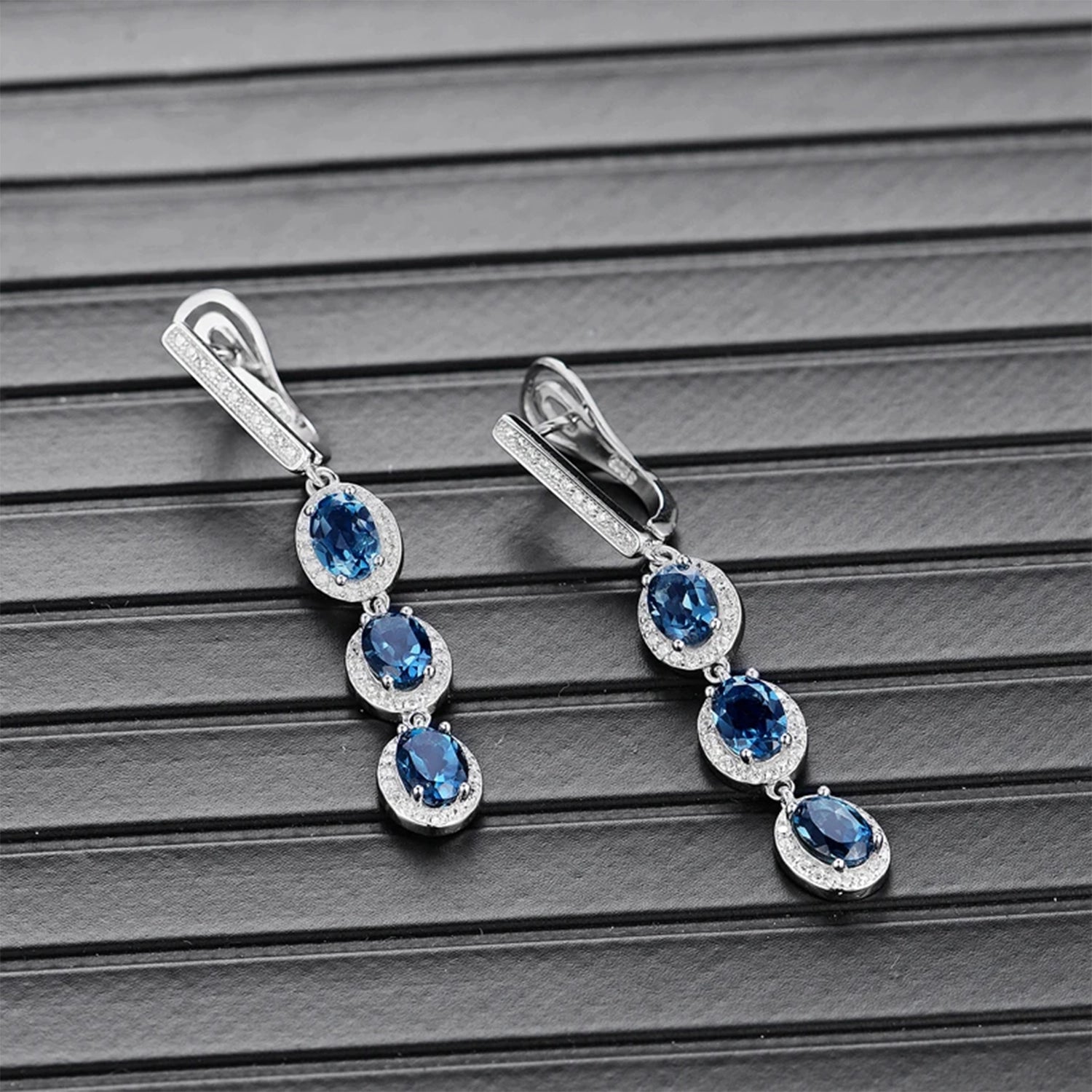 London Blue Topaz Drop Earrings